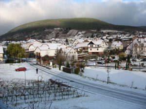 Blick auf St. Martin im Winter